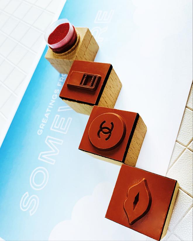 Chanel Makeup Mini Wooden Stamp Set of 3pcs RARE VIP GIFT