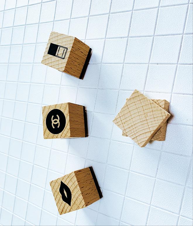 Chanel Makeup Mini Wooden Stamp Set of 3pcs RARE VIP GIFT