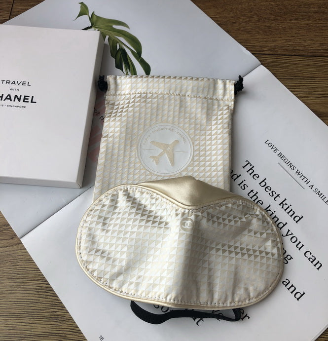 Chanel Singapore Airport sleeping mask in pouch rare VIP GIFT