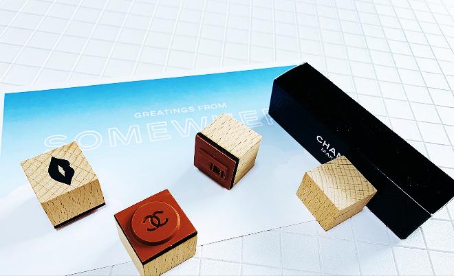 Chanel Makeup Mini Wooden Stamp Set of 3pcs RARE VIP GIFT
