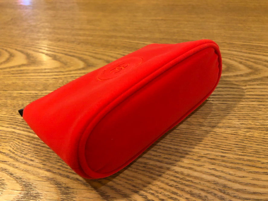 Chanel CoCo Love Red Velvet Large Makeup Pouch Clutch bag VIP GIFT
