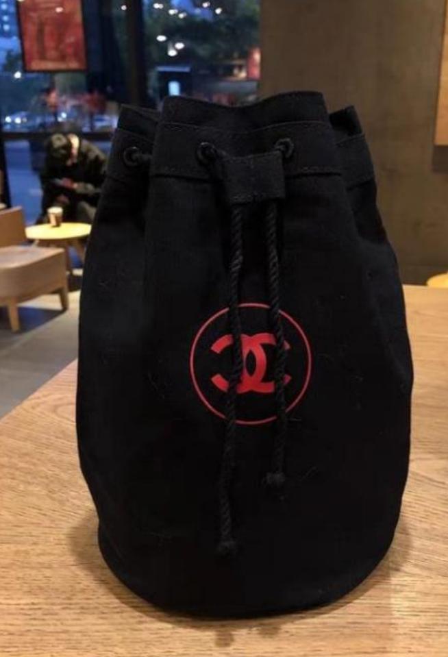 Chanel Black Makeup Drawstring bag 2021