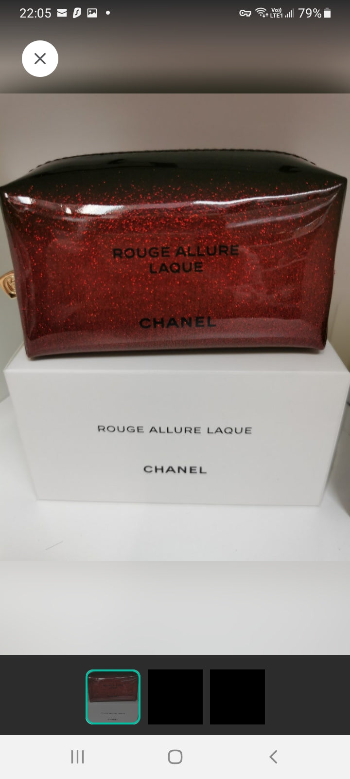 Rouge Allure Red Wine Shiny Handy Pouch bag