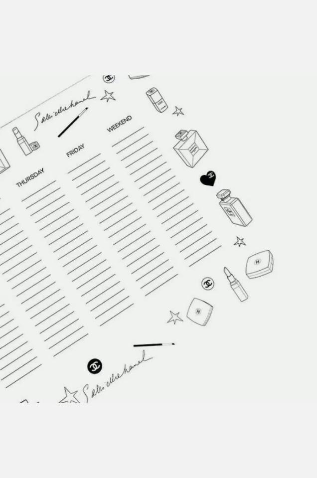 Chanel Day Planner Organizer Paper Note Pad VIP GIFT