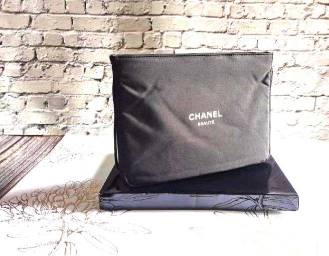 Chanel Quilted Padding Makeup Pouch Bag