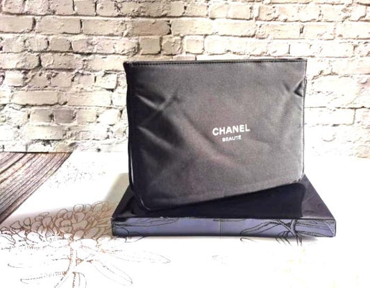Chanel Quilted Padding Makeup Pouch Bag