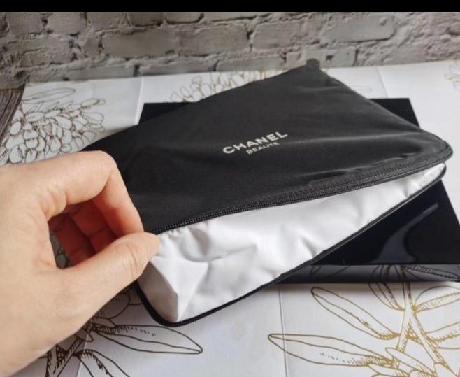 Chanel Quilted Padding Makeup Pouch Bag