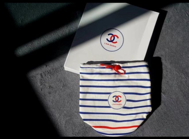 L'Air Marine Stripes White VIP Gift Cotton Beaute with Charm