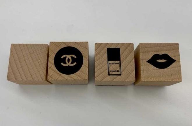 Chanel Makeup Mini Wooden Stamp Set of 3pcs RARE VIP GIFT