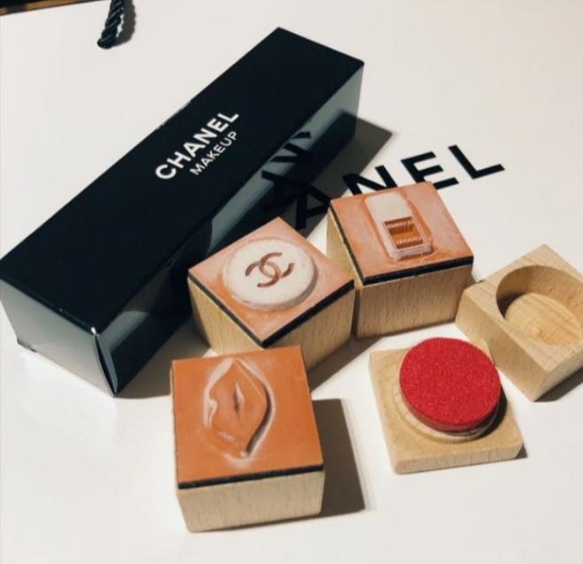 Chanel Makeup Mini Wooden Stamp Set of 3pcs RARE VIP GIFT
