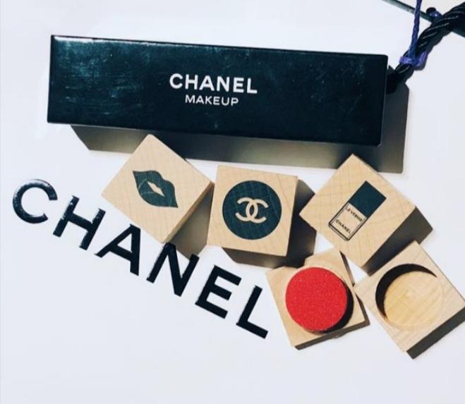 Chanel Makeup Mini Wooden Stamp Set of 3pcs RARE VIP GIFT