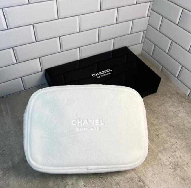 Chanel skincare White Large pouch bag