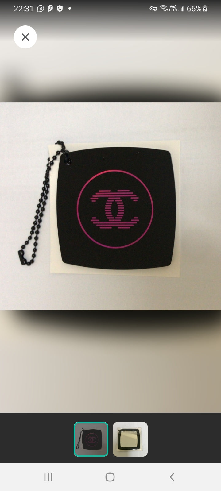 Chanel Fuchsia Mirror Key Charm VIP gift