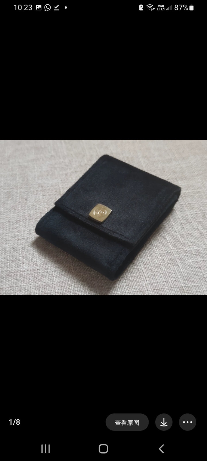 Chanel Small Lipstick Velvet Pouch with Mirror  Makeup Bag  VIP gift