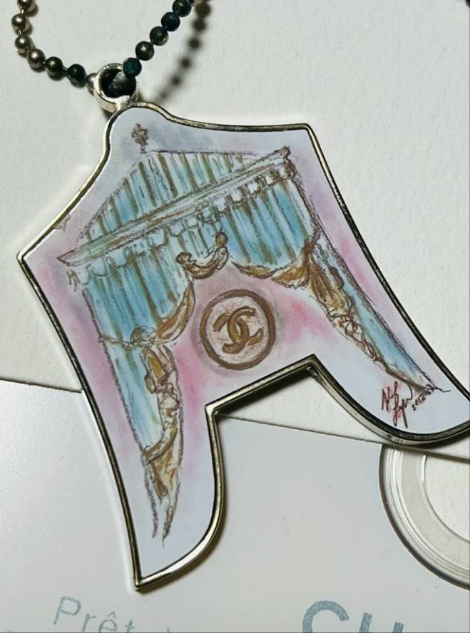 Chanel Pink metal Key Chain Charm VIP Gift Rare