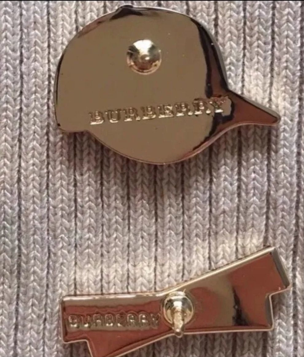 Burberry Mini pin brooch badge set of 2pcs