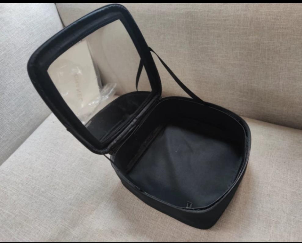Chanel Huge Makeup Storage Pouch with Mirror  Makeup Case Holder