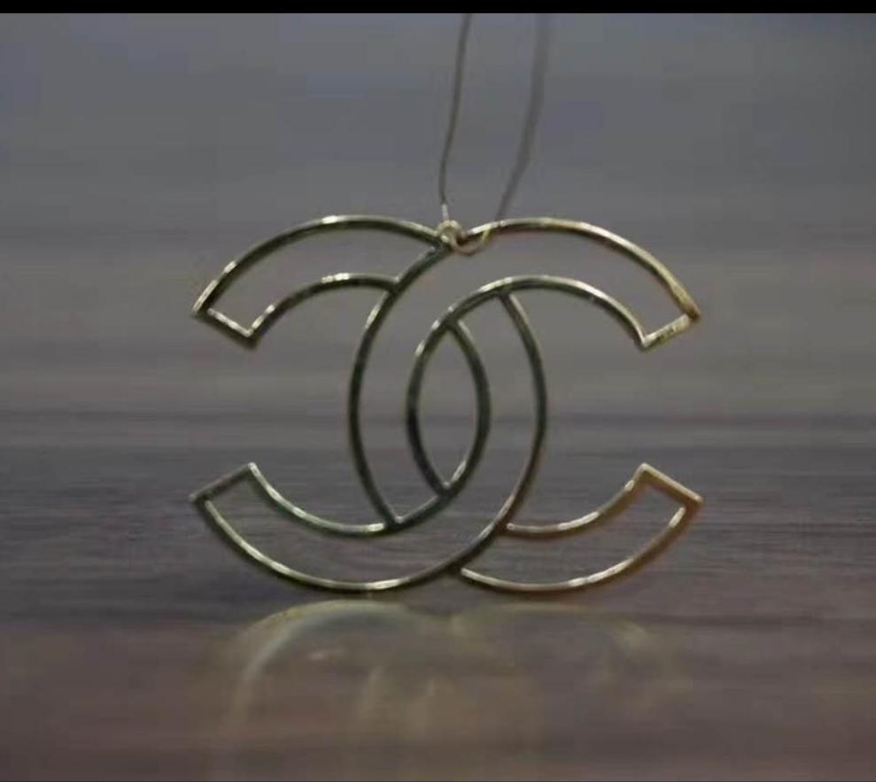 Chanel Metal Charm Sticker Iconic Logo Rare