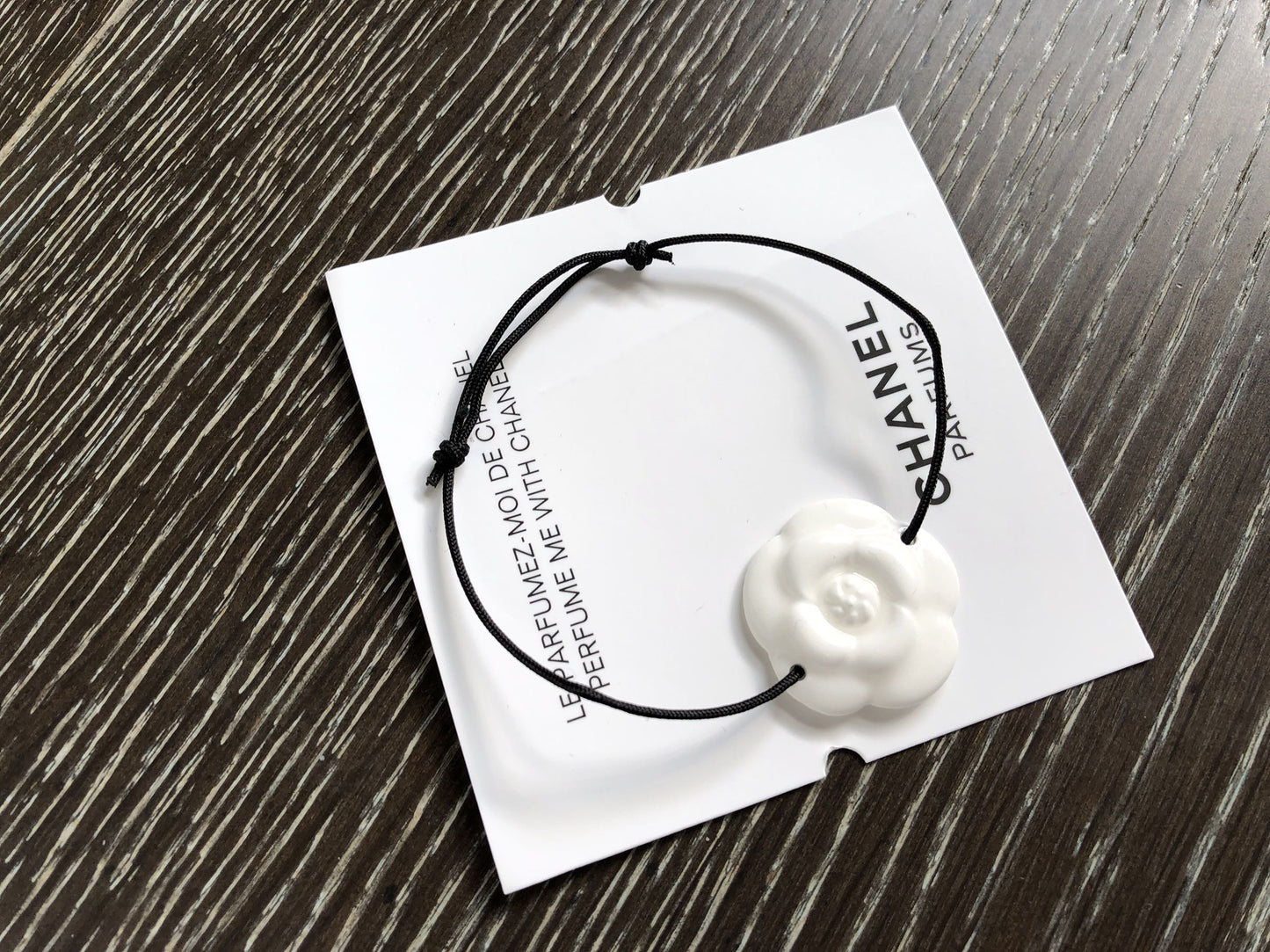 Chanel camellia string bracelet diffuser VIP gift
