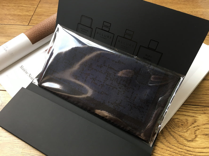 BLEU De Chanel Navy Blue Silky handkerchief with 1.5ml sample