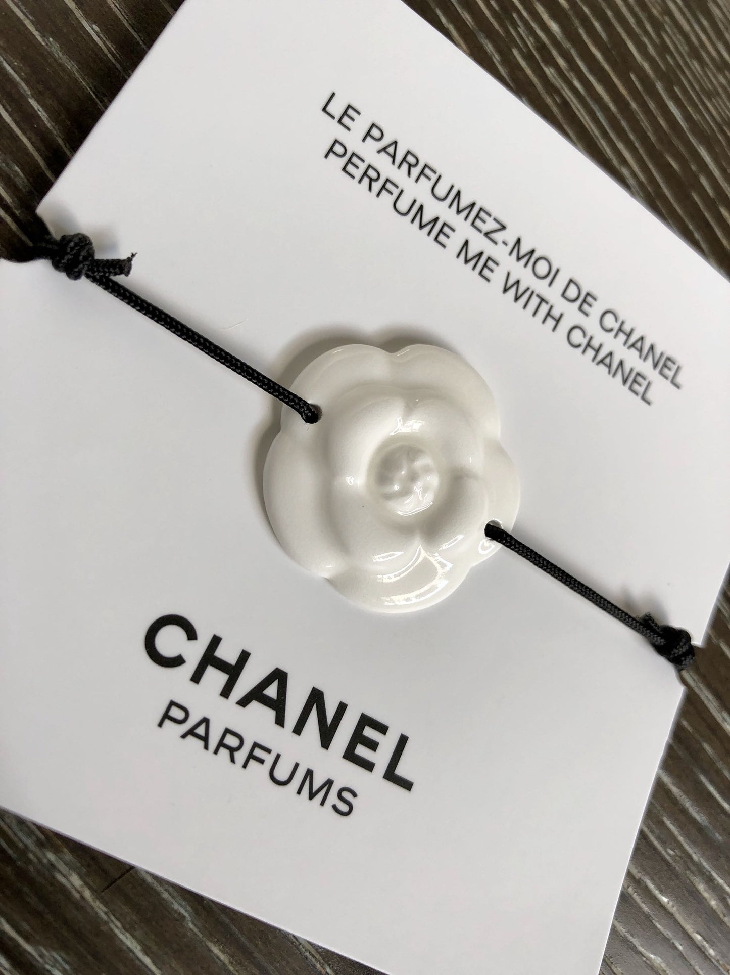 Chanel camellia string bracelet diffuser VIP gift