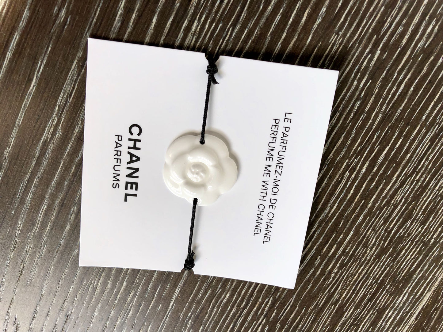 Chanel camellia string bracelet diffuser VIP gift