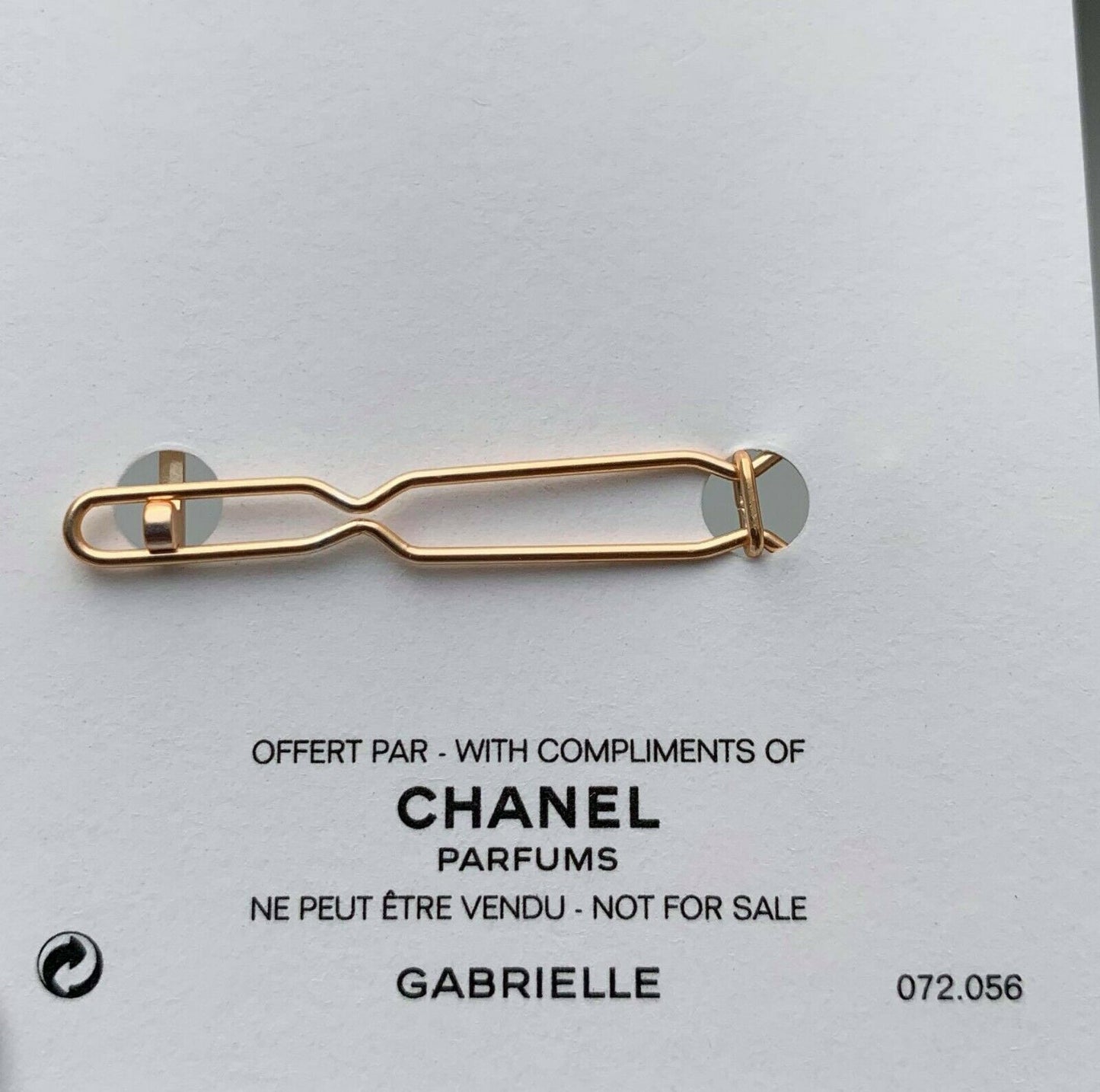 Gabrielle Gold Tone Small Hair Clip VIP GIFT