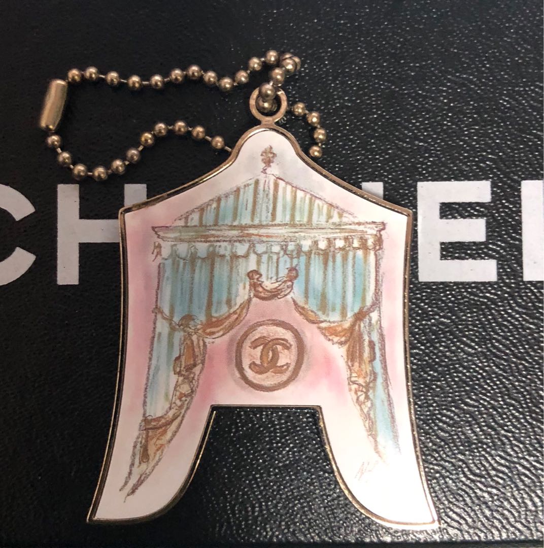 Chanel Pink metal Key Chain Charm VIP Gift Rare