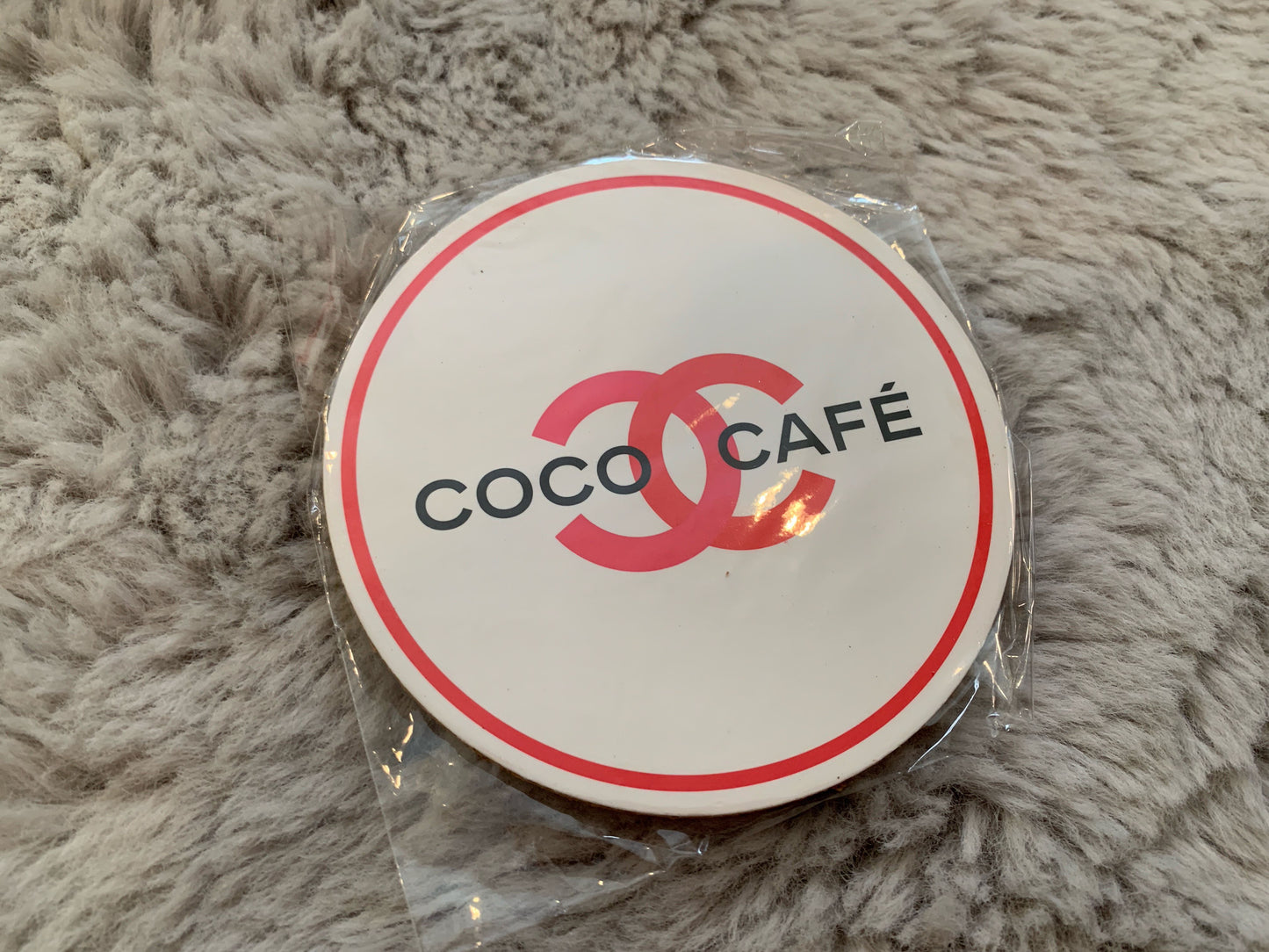 Chanel coco cafe coasters x 2pcs