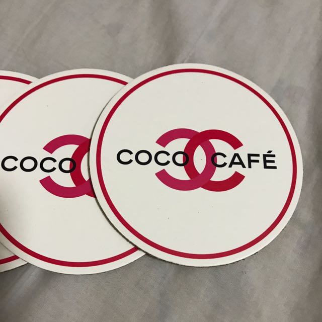 Chanel coco cafe coasters x 2pcs