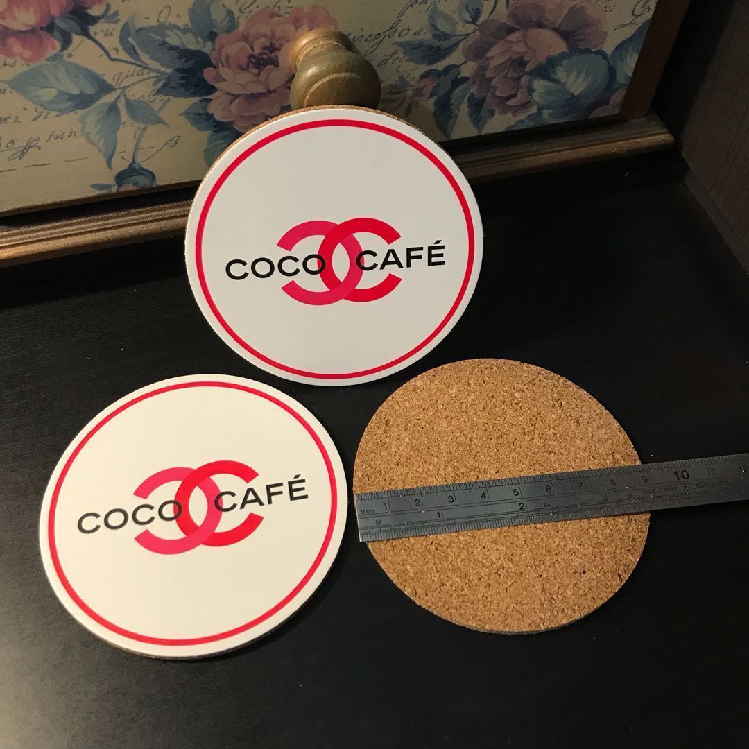 Chanel coco cafe coasters x 2pcs