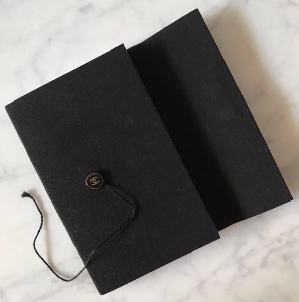 New CHANEL Small notepadSuede Mini Notepad black