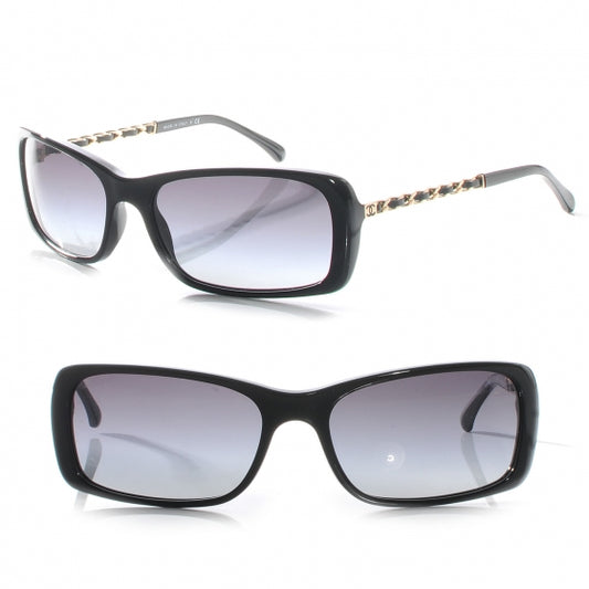 Chanel sunglasses preowned Black Frame Chain-Link Sunglasses-5209Q