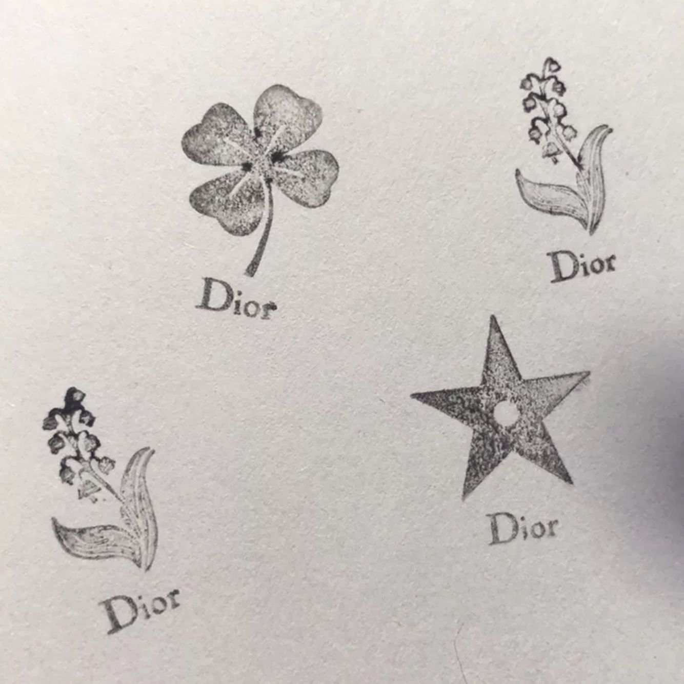 Dior Makeup Mini Wooden Stamp Set of 3pcs RARE VIP GIFT