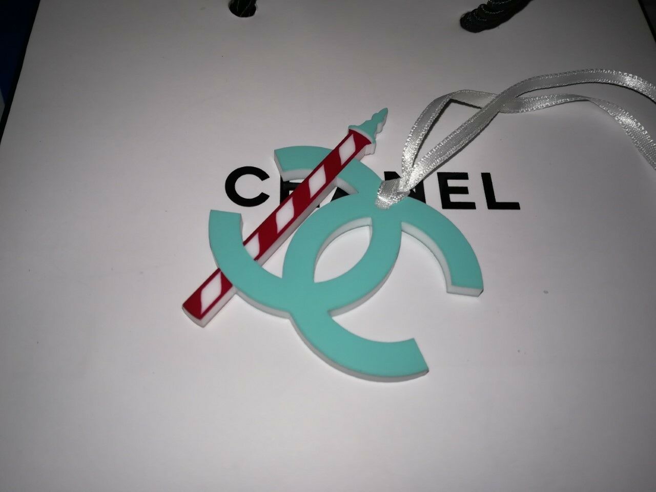 Chanel Green charm logo plastic collectable