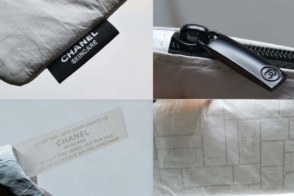Chanel skincare White pouch bag in box