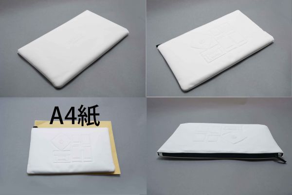 Chanel skincare White Embossed pouch bag in box