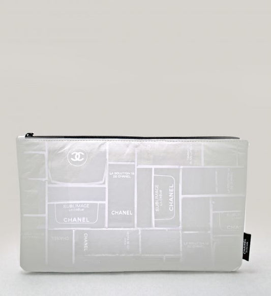 Chanel skincare White pouch bag in box