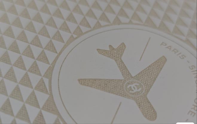 chanel singapore airpory ivory envelope small vinyl bag