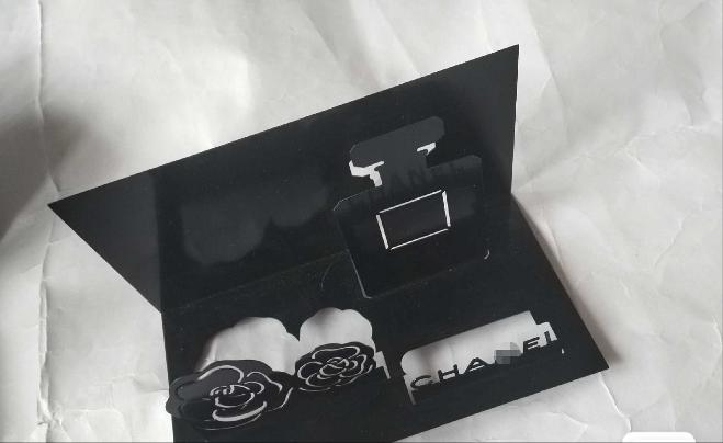 Chanel camellia name Card Holder Desktop Metal stand