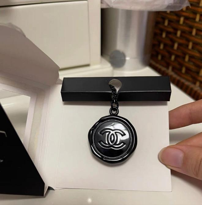 Chanel metal charm key chain