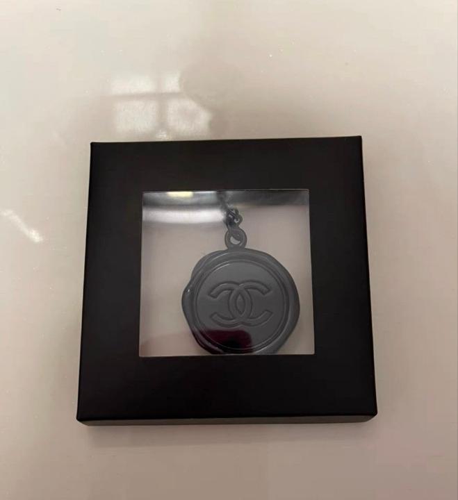 Chanel metal charm key chain