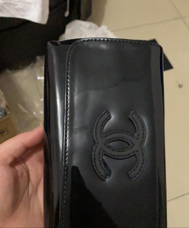 Chanel Uniform Black Patent Waist belt bag Out of Print