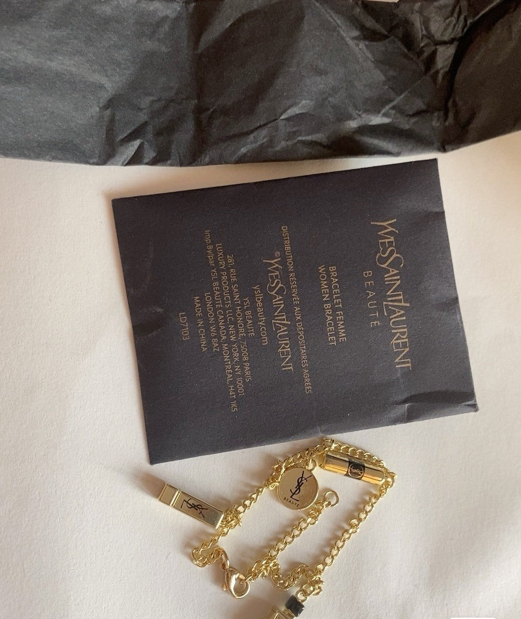 YSL Mini Charm  bracelet VIP gift from Beauty Counter