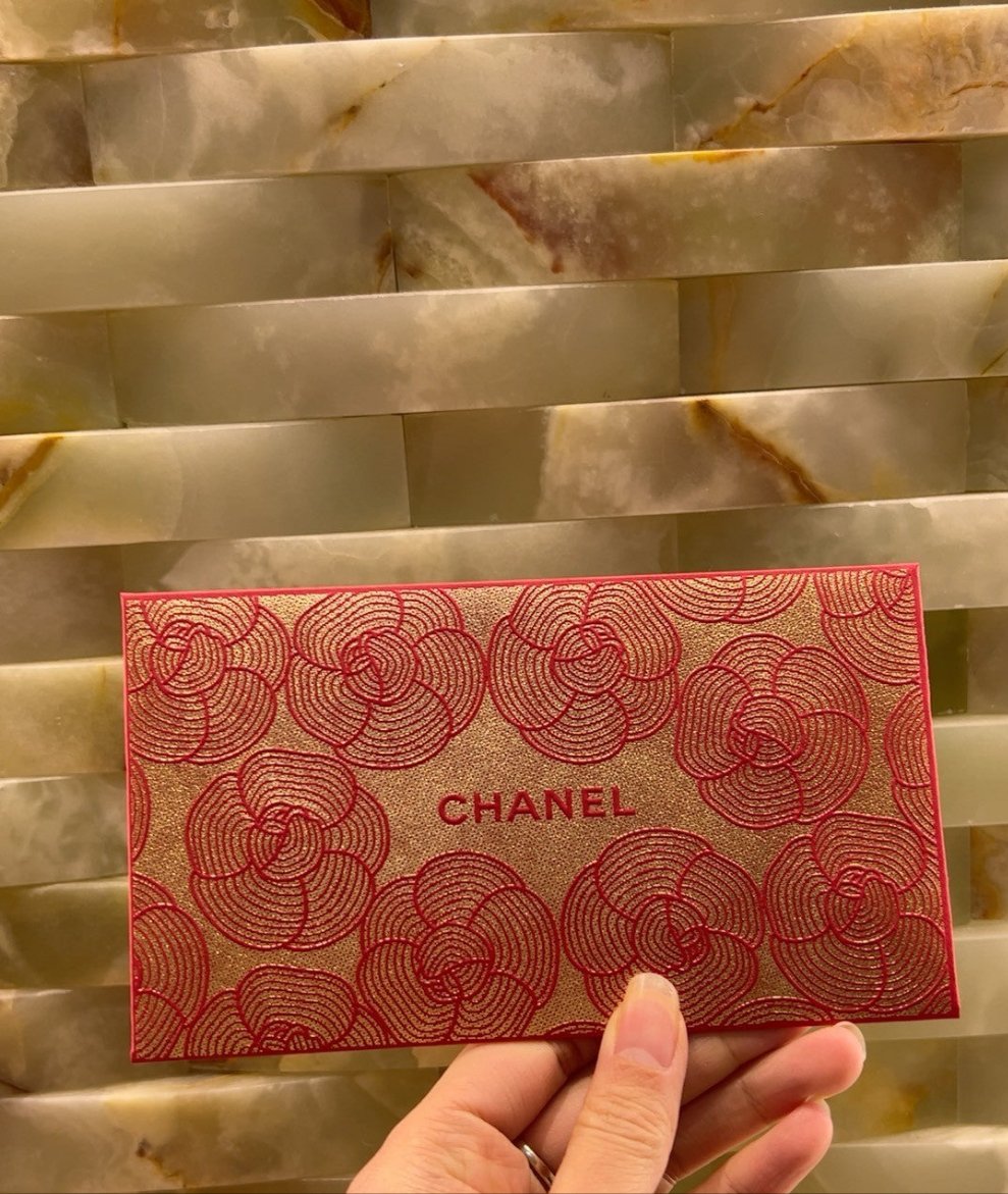 Chanel 2023 cny Camellia red packet envelope With greeting card
