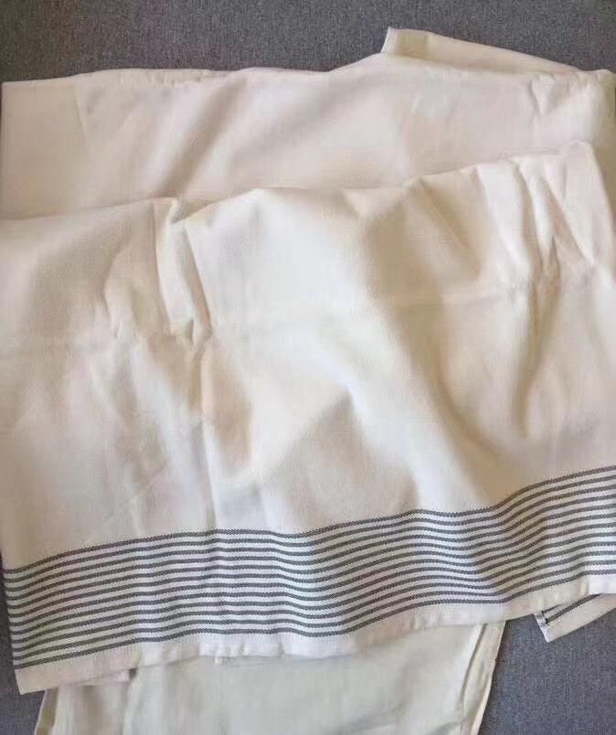 Beige Large Chanel Beauty Beach Towel in Pouch Bag 188 x 102cm