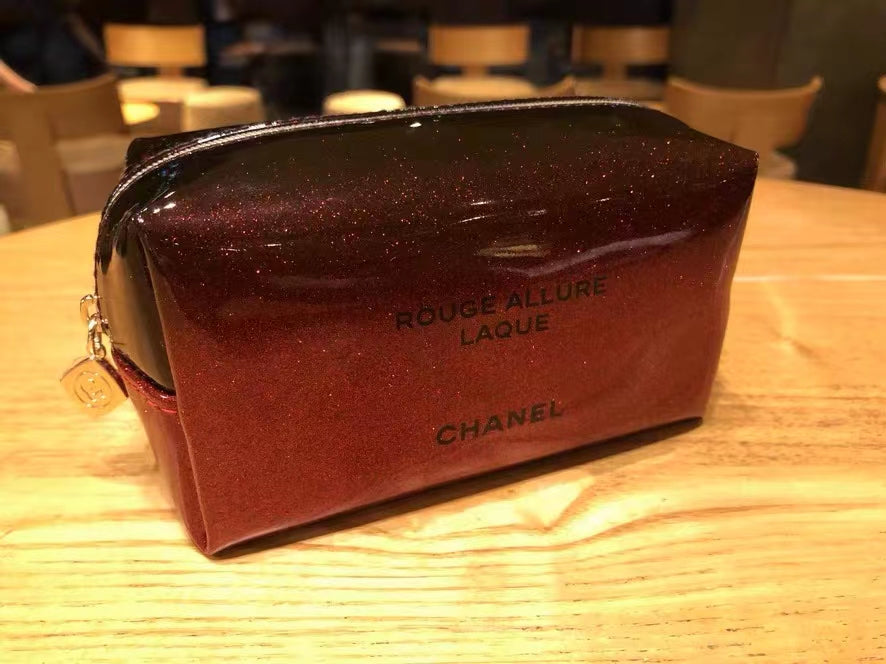 Rouge Allure Red Wine Shiny Handy Pouch bag