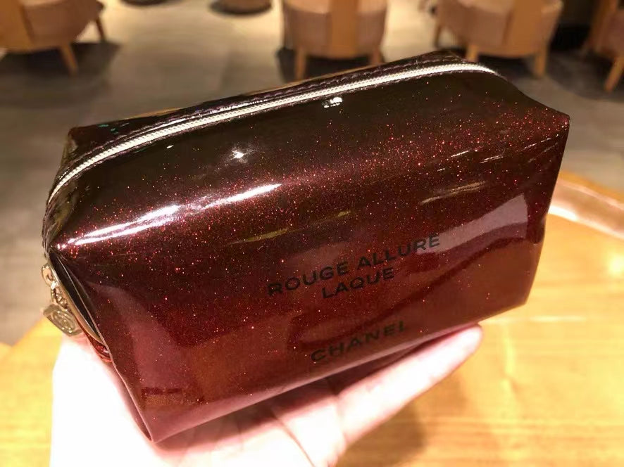 Rouge Allure Red Wine Shiny Handy Pouch bag