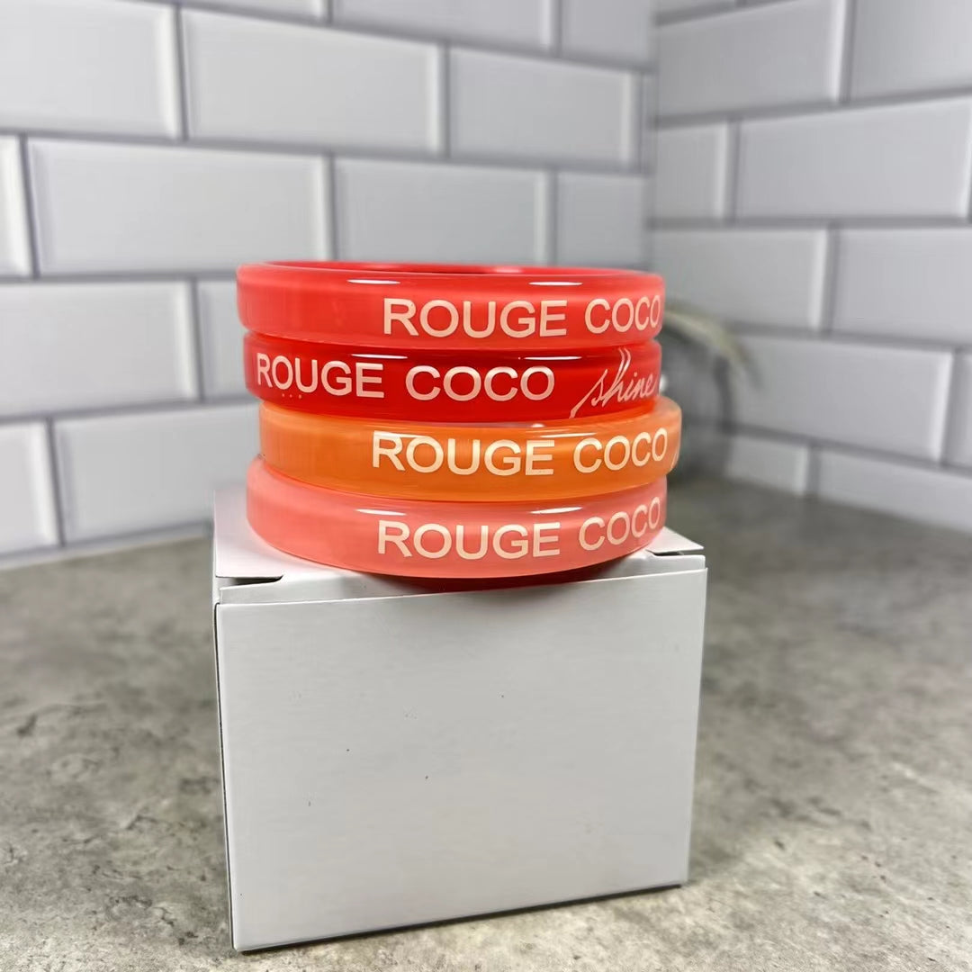Chanel Rouge Coco Gloss Acrylic Bracelet Set of 4pcs VIP Gift