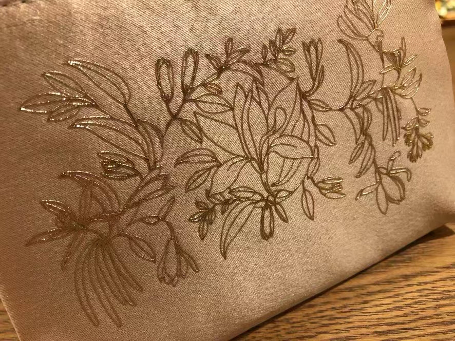 Sublimage Gold Shiny Small Handy Makeup Pouch